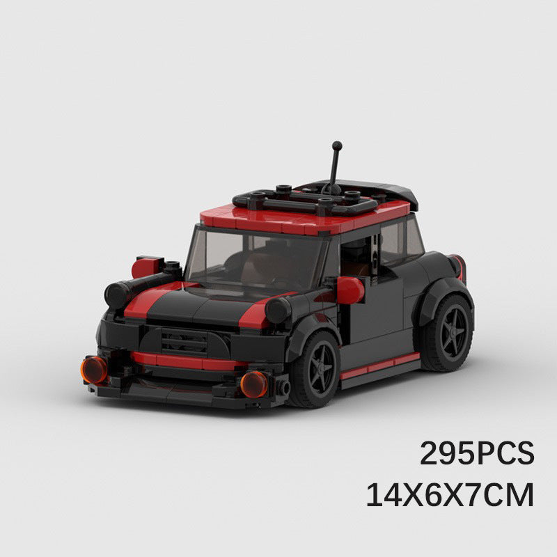 MOC Mini Cooper Building Block Car Model – Classic British Racing Style Collectible Brick Toy