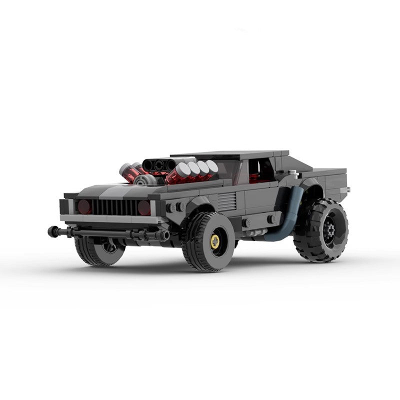 Dodge Challenger Cyberpunk MOC Style Building Blocks Muscle Car Model Collectible Toy Gift