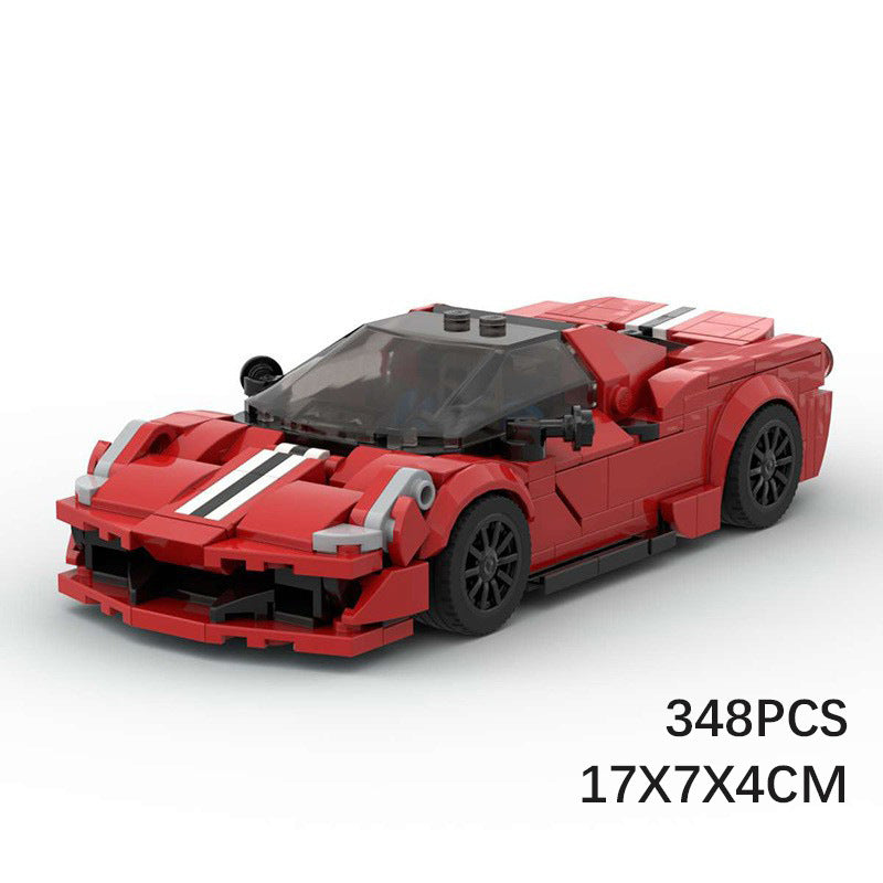 Ferrari 488 Pista MOC Style Supercar Building Blocks Model Collectible Toy Gift