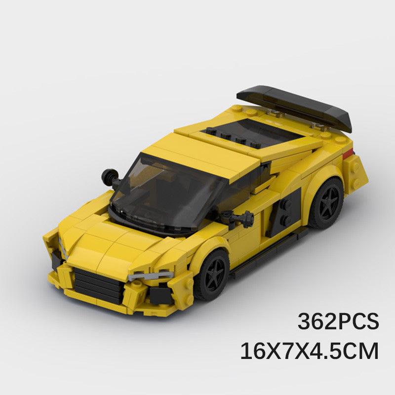 Audi R8 MOC Compatible Building Block Car Model – Sports Car Brick Kit for Collectors & Kids