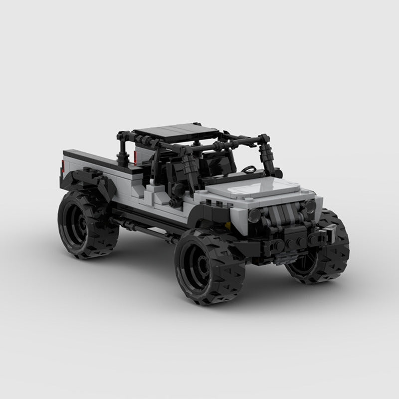 MOC Jeep Wrangler Off-Road Truck Building Block Model – Rugged 4x4 Pickup Brick Toy for Collectors