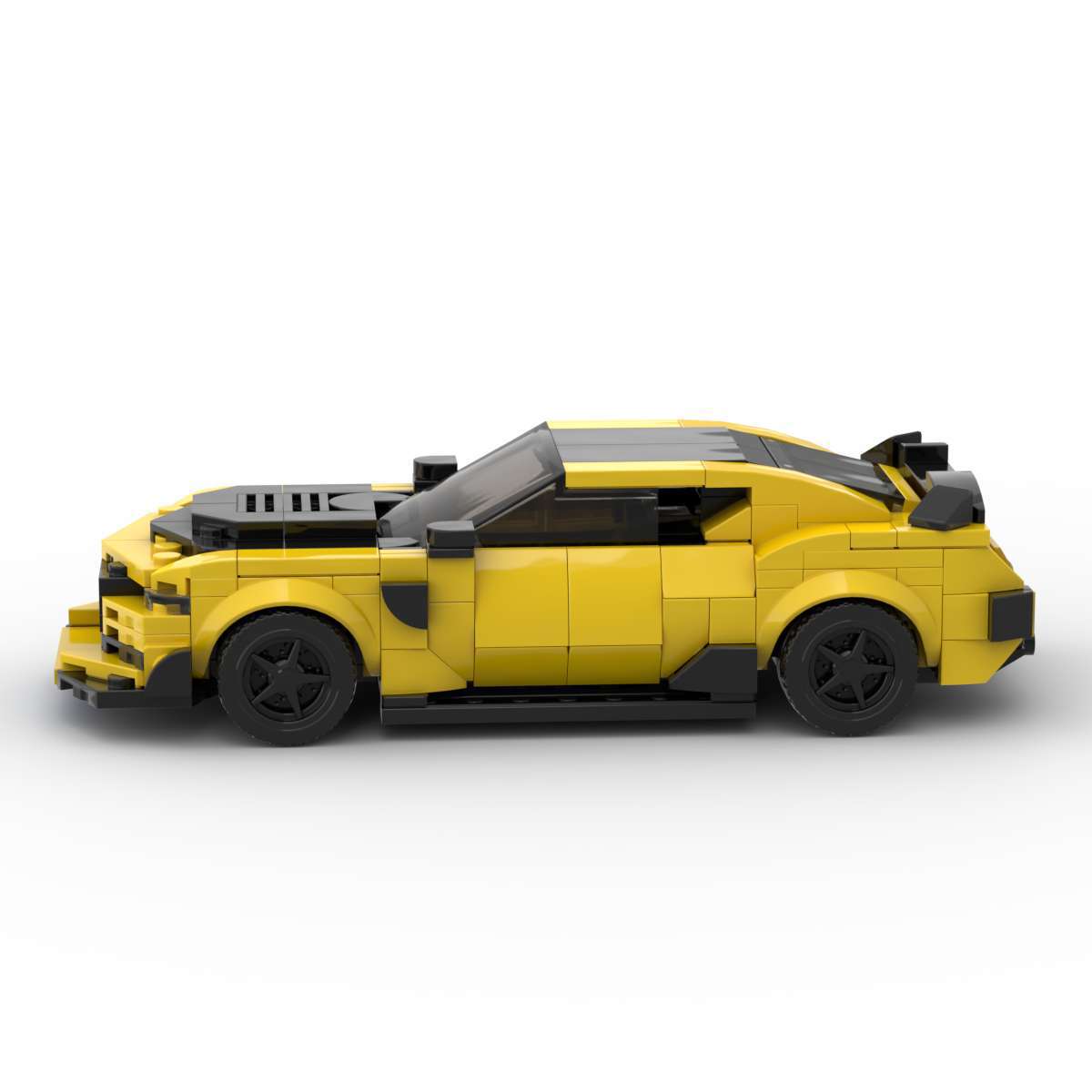 MOC Chevrolet Camaro Bumblebee Building Block Model – Yellow Muscle Car Brick Toy Collectible