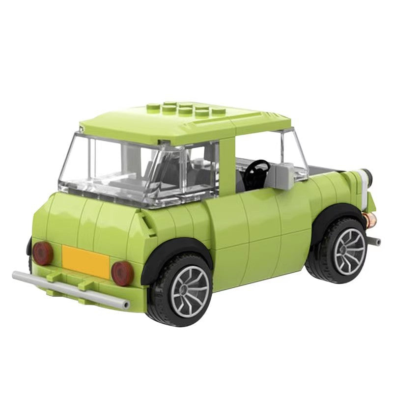 MOC Mini Cooper Mr. Bean Edition Building Block Car Model – Classic Comedy Collectible Brick Toy
