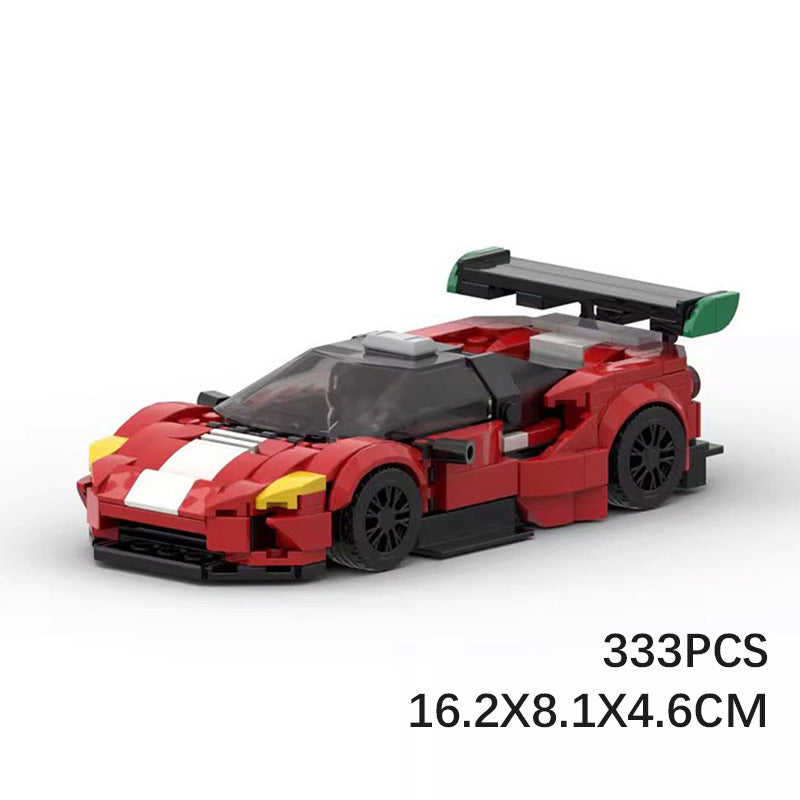 Ferrari 488 GT3 MOC Style Building Blocks Racing Supercar Model Collectible Toy Gift