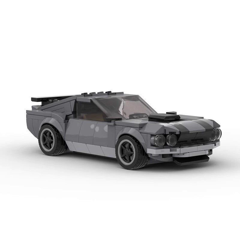 MOC Ford Mustang Classic Retro Muscle Car Building Blocks – Vintage Brick Model Toy for Collectors & Kids