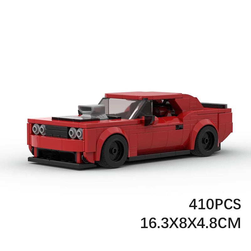 Dodge Challenger Dom MOC Style Building Blocks Muscle Car Model Collectible Fast Furious Toy Gift