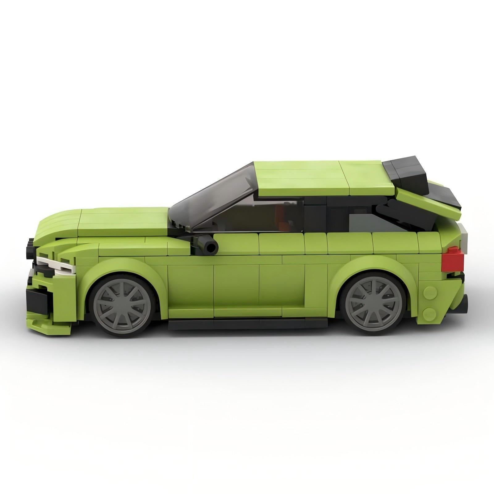 Audi RS3 MOC Compatible Building Block Car Model – Green Sports Car Brick Kit for Collectors & Kids