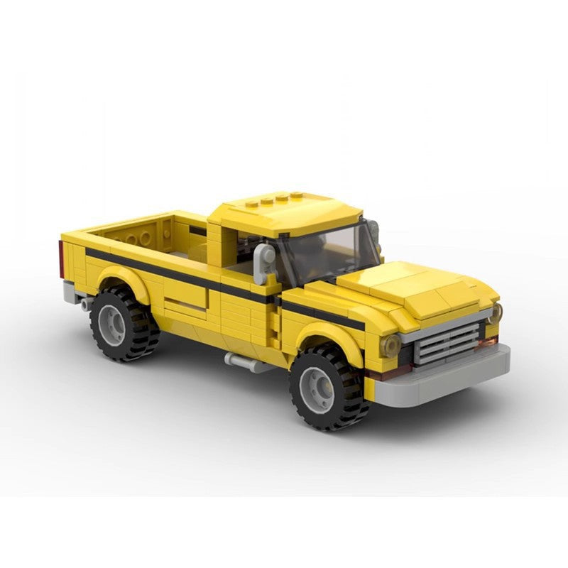 Ford F-250 Pickup Truck MOC Style Building Blocks Classic Pickup Model Collectible Toy