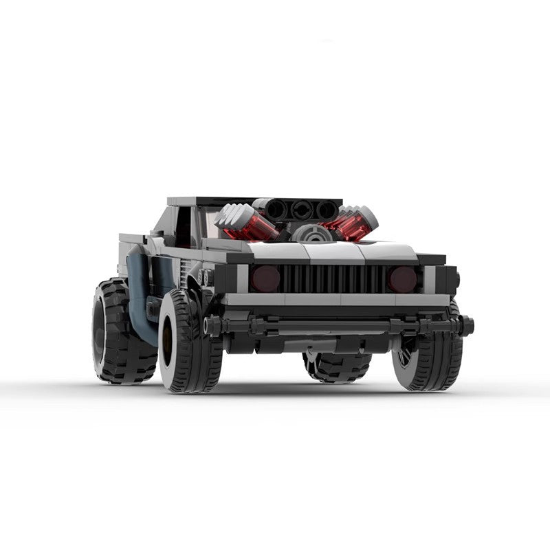 Dodge Challenger Cyberpunk MOC Style Building Blocks Muscle Car Model Collectible Toy Gift