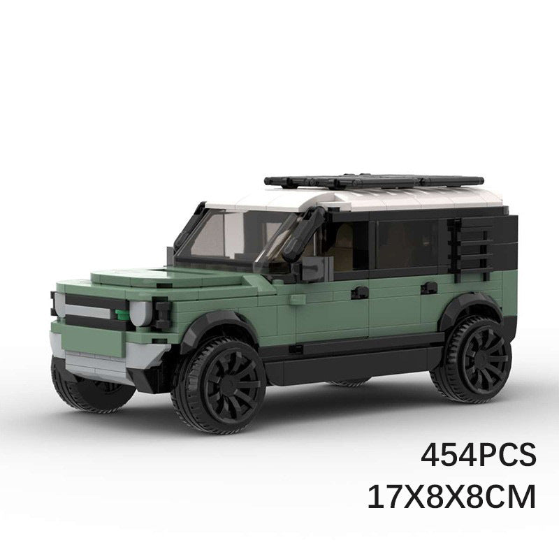 MOC Land Rover Defender Building Block Model – Classic 4x4 Off-Road SUV Brick Car Toy for Collectors & Kids