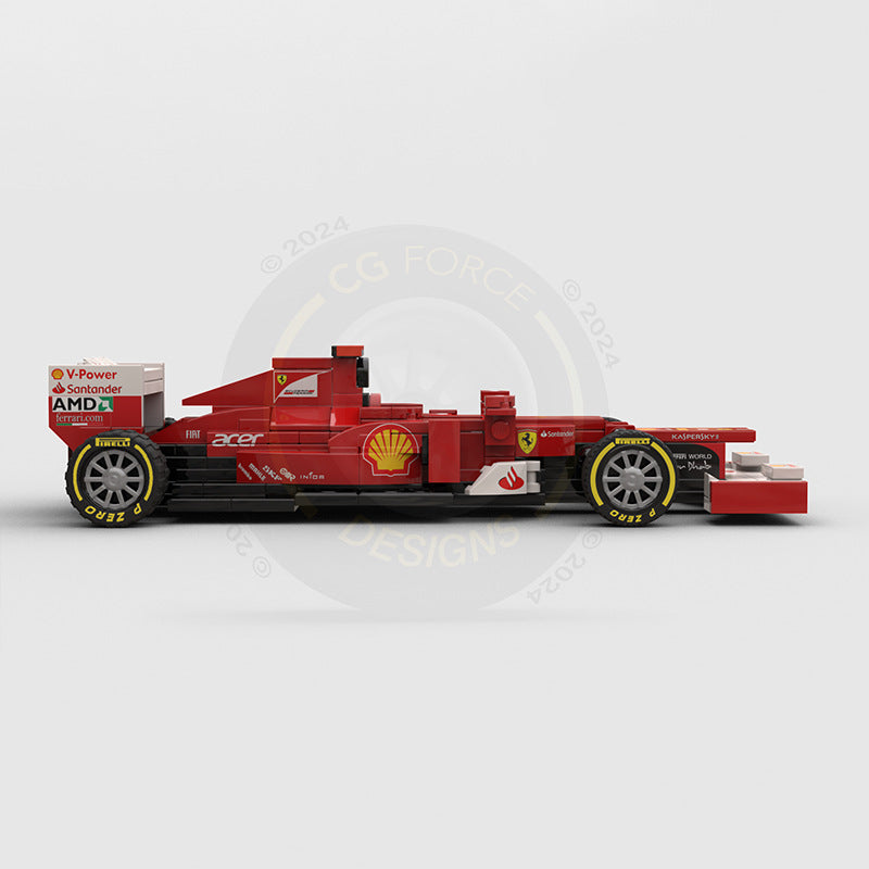 Ferrari F1 2012 MOC Style Building Blocks Formula 1 Racing Car Model Collectible Toy Gift