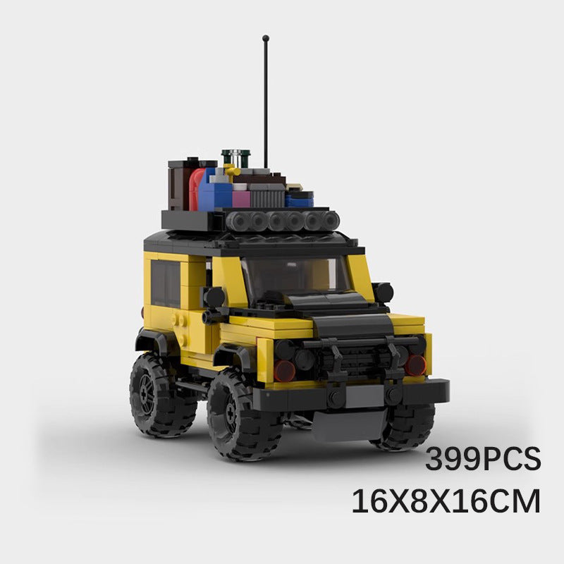 MOC Land Rover Defender Adventure Edition Building Block Model – Off-Road Travel 4x4 SUV Brick Car Toy for Collectors & Kids