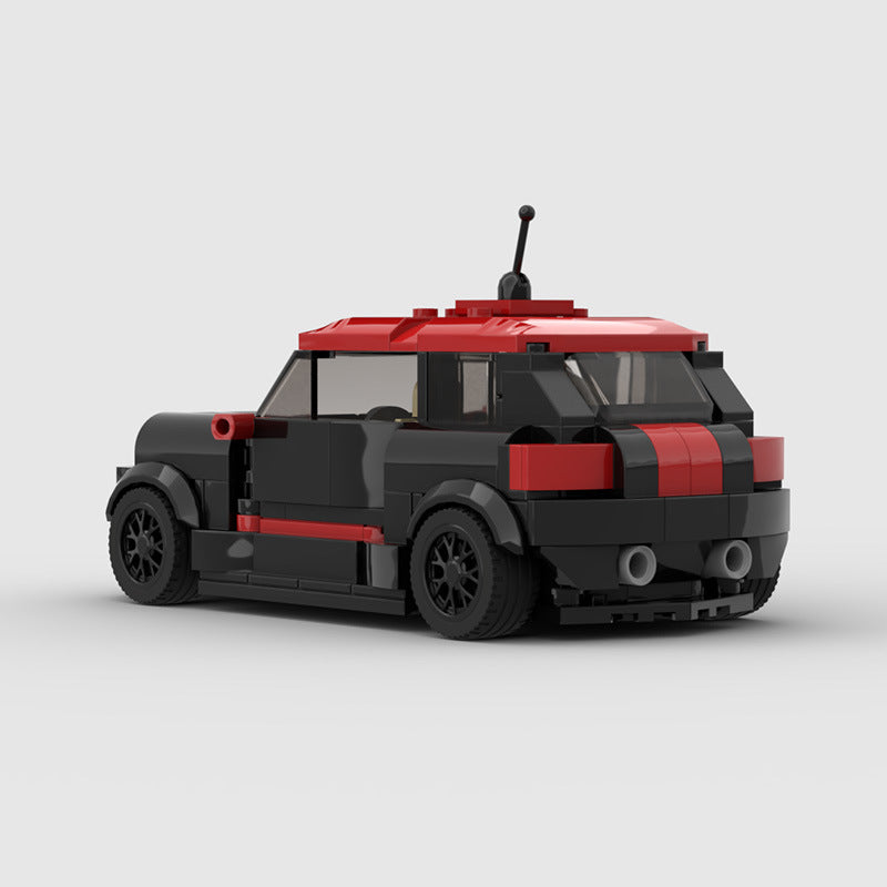 MOC Mini Cooper Building Block Car Model – Classic British Racing Style Collectible Brick Toy