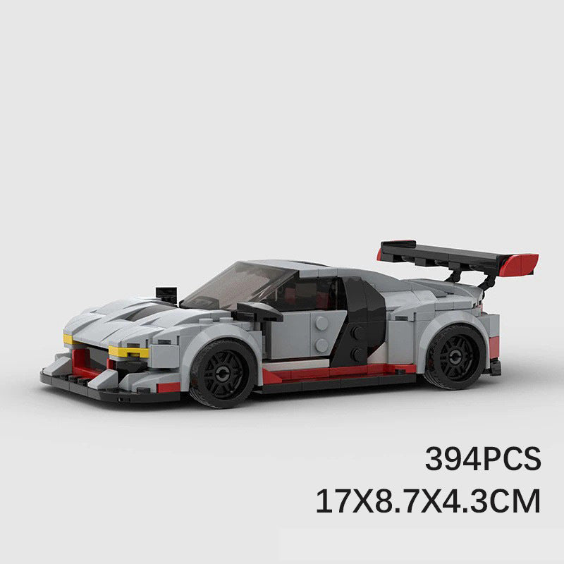 Audi R8 GT3 MOC Compatible Racing Car Building Block Model – Supercar Brick Kit for Collectors & Kids