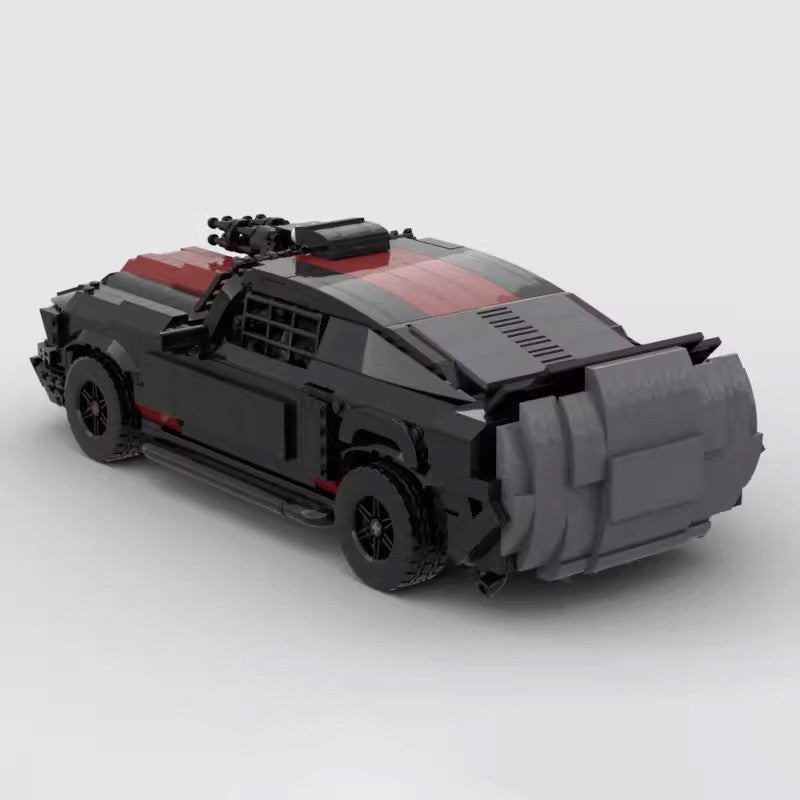 MOC Ford Mustang Death Race Graffiti Edition – Custom Building Block Muscle Car Model