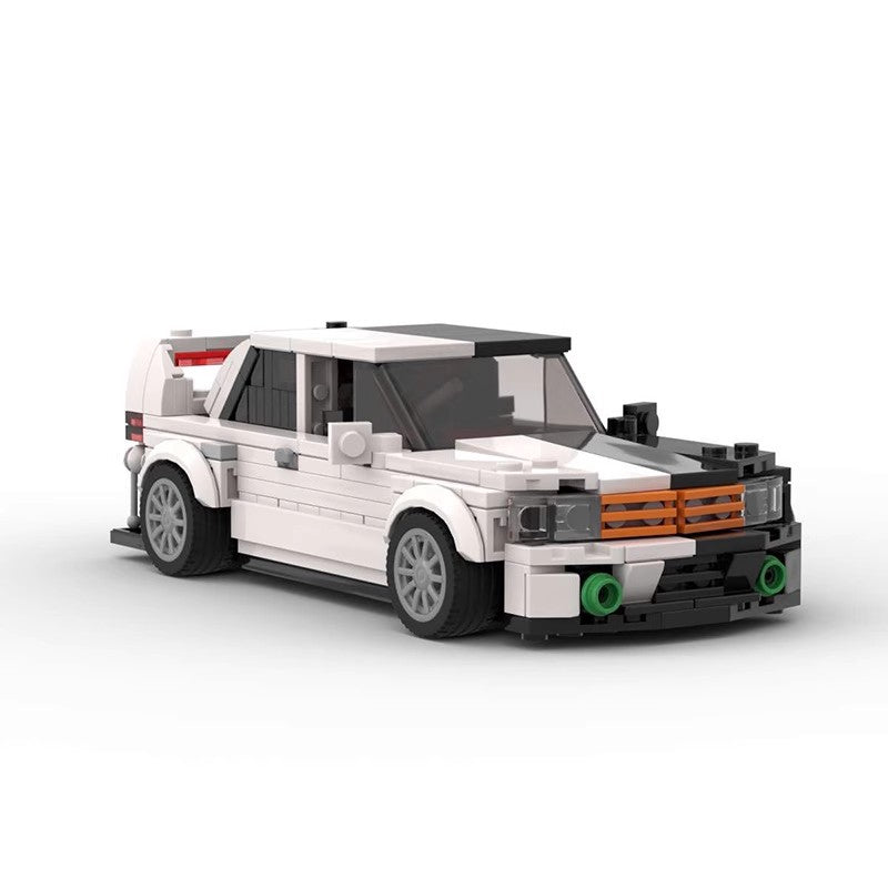 Mercedes Benz 190E MOC Style Building Blocks Classic Racing Car Model Collectible Toy Gift