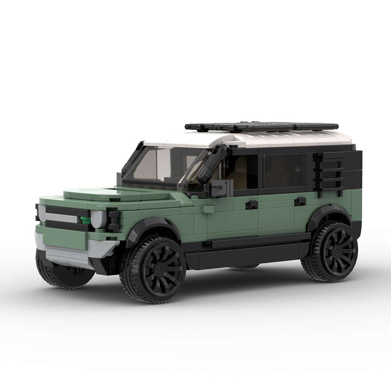 MOC Land Rover Defender Building Block Model – Classic 4x4 Off-Road SUV Brick Car Toy for Collectors & Kids