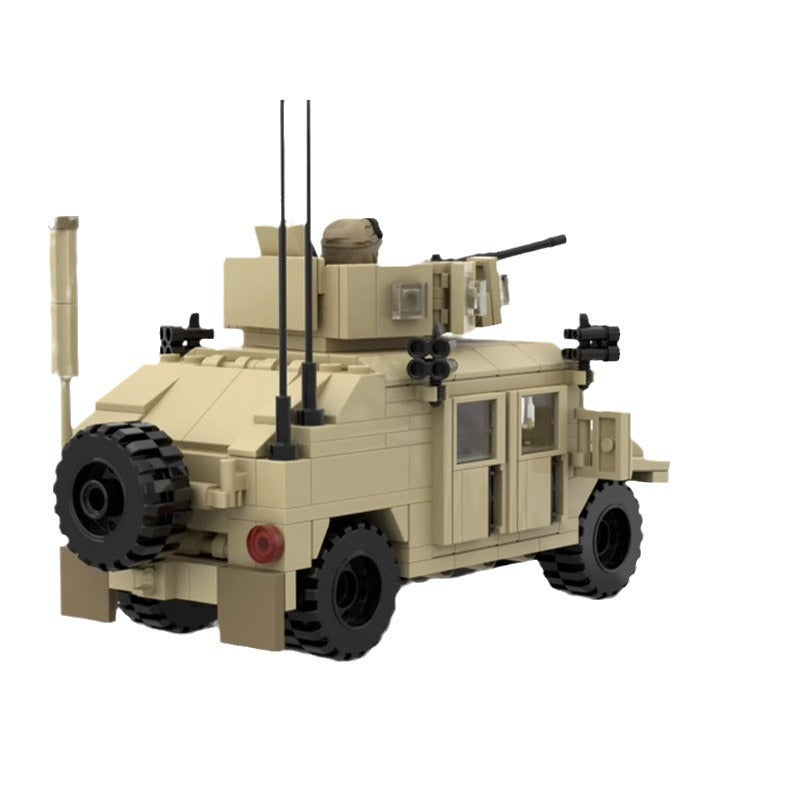 MOC Military Humvee Building Blocks Model – Armored Army Vehicle Brick Toy for Collectors