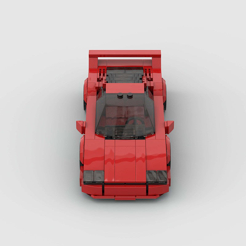 Ferrari F40 MOC Style Building Blocks Classic Supercar Model Collectible Racing Toy Gift