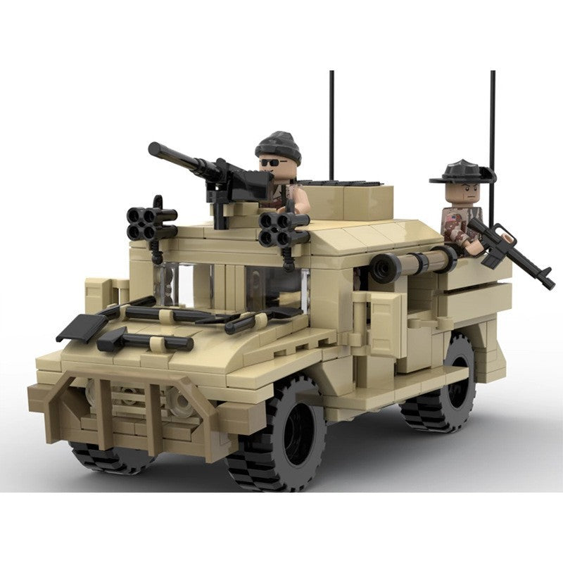 MOC Military Humvee Building Blocks Model – Armored Army Vehicle Brick Toy for Collectors