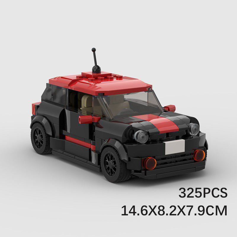 MOC Mini Cooper Building Block Car Model – Classic British Racing Style Collectible Brick Toy