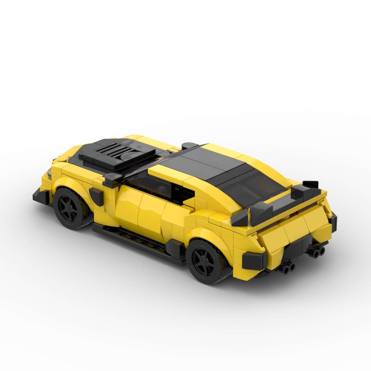 MOC Chevrolet Camaro Bumblebee Building Block Model – Yellow Muscle Car Brick Toy Collectible