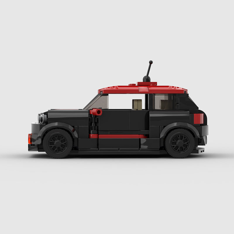 MOC Mini Cooper Building Block Car Model – Classic British Racing Style Collectible Brick Toy