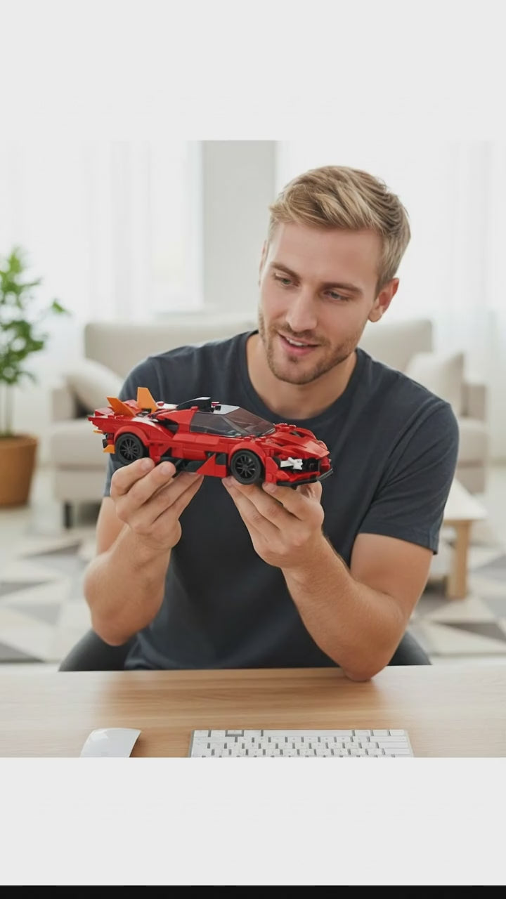 MOC Apollo EVO Supercar Building Block Model – 336PCS Collectible Brick Toy (16.5x7x4cm)
